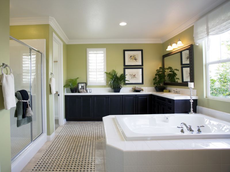 Luxurious Bathtub with Accent Tile
